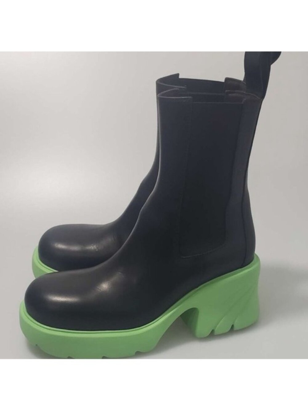 Bottega Veneta Flash Chelsea Boots Black Green Women’s EU 38.5/US 8.5 - Picture 2 of 8